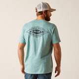 Ariat Work Diamond Mens Short Sleeve Tee - Oil Blue Heather