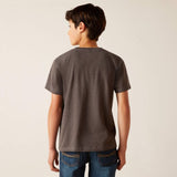 Ariat License Plate Cowboy Boys Short Sleeve Tee - Charcoal Heather