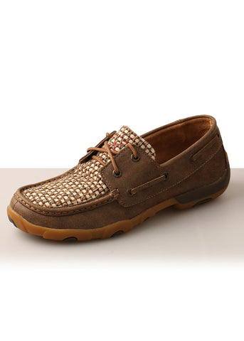 OLD TWISTED X WOMENS BASKET WEAVE MOCS 6.5