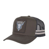 Roper Bull Skull Trucker Cap - Steel Grey
