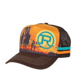 Roper Cow Folk Sunset Trucker Cap - Chocolate