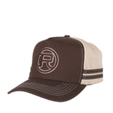 Roper Logo Trucker Cap - Chocolate/stone