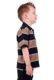 Thomas Cook Anderson Boys Short Sleeve Polo - Navy/tan