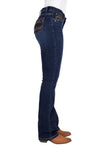 PURE WESTERN OLA WOMENS RELAXED RIDER JEANS - EVENING SKY [SZ:6]