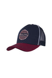 BULLZYE SID HIGH PROFILE TRUCKER CAP - NAVY/RED