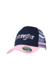 WRANGLER KIDS TORI HP PONYTAIL CAP - NAVY/PINK