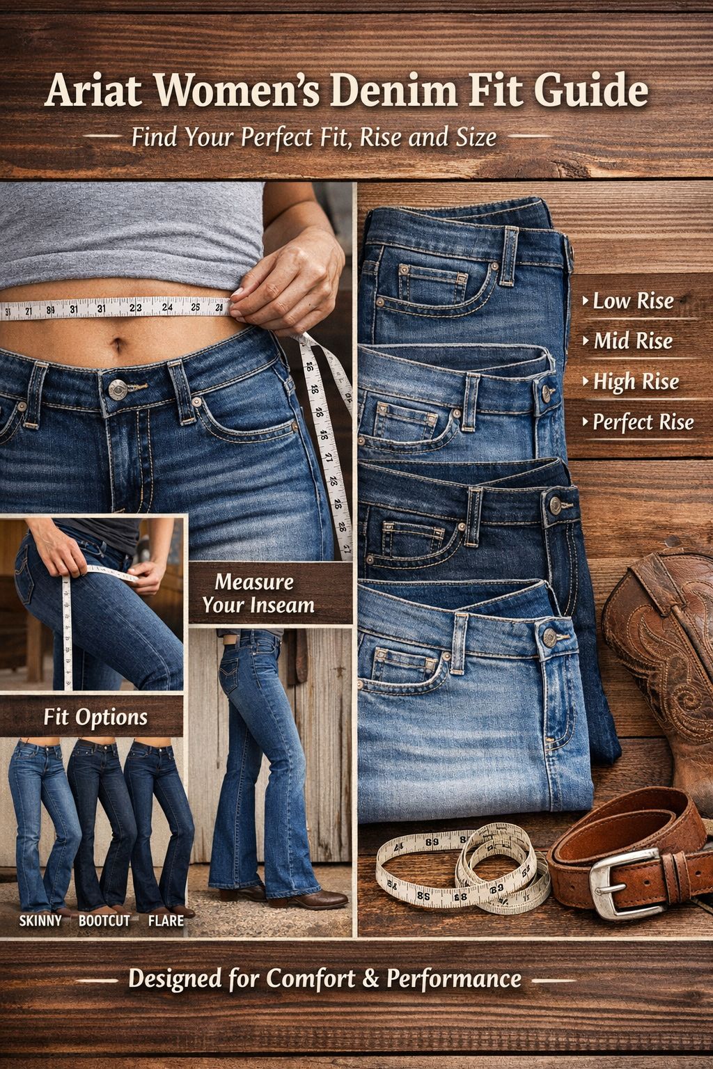 Ariat Women’s Denim Fit Guide: How to Choose the Right Fit, Rise and Size