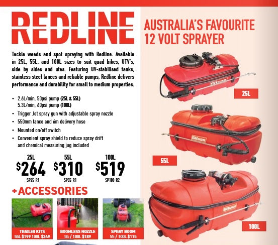 MID YEAR SAVINGS ON REDLINE SPRAYERS