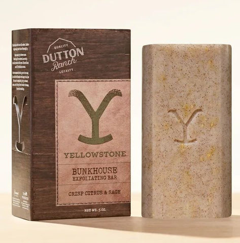 TRU WESTERN YELLOWSTONE 'BUNKHOUSE' EXFOLIATING BAR  - CRISP CITRUS & SAGE 