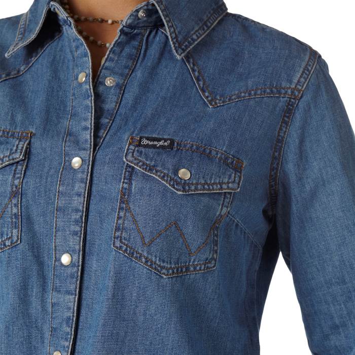 Wrangler Retro Womens Classic Fit Denim Shirt [sz:s]