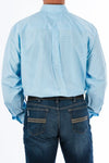 Cinch Mens Tencel Long Sleeve Shirt - Light Blue Stripe [sz:l]