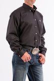 Cinch Mens Solid Colour Full Button Western Shirt - Black [sz:m]