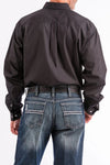 Cinch Mens Solid Colour Full Button Western Shirt - Black [sz:m]