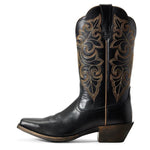 ARIAT WOMENS ROUND UP SQUARE TOE - LIMOUSINE BLACK [SZ:7.0B]