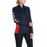 ARIAT SUNSTOPPER WOMENS TEAM 2.0 1/4 ZIP LONG SLEEVE BASELAYER - TEAM