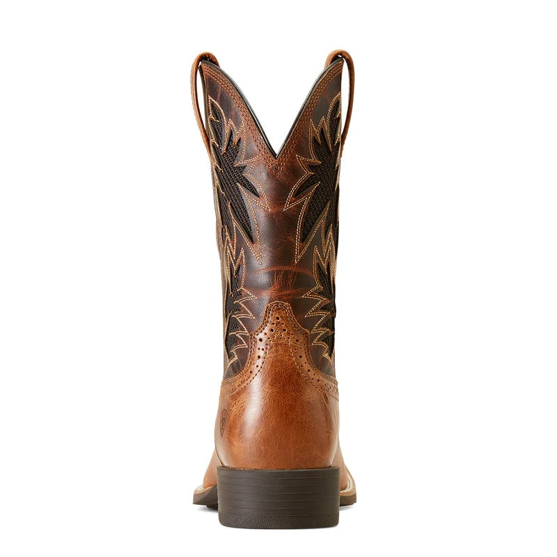 ARIAT MENS SPORT COOL VENTTEK BOOT - DARK TAN/TWO TONE TAN [SZ:9.0]