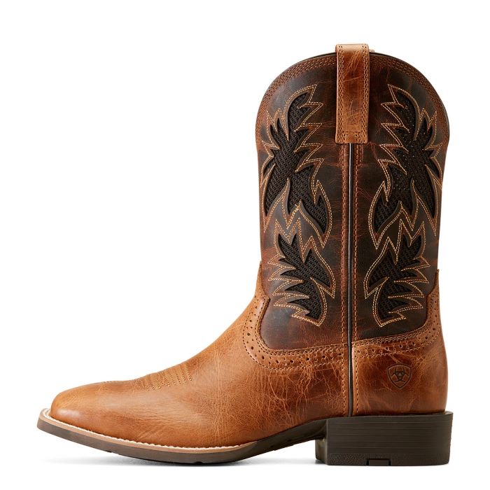 ARIAT MENS SPORT COOL VENTTEK BOOT - DARK TAN/TWO TONE TAN [SZ:9.0]