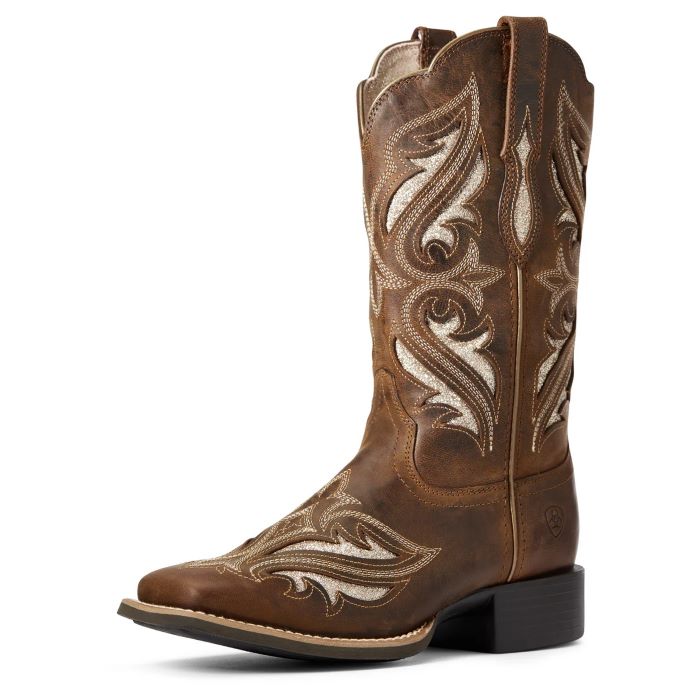 ARIAT ROUND UP BLISS WOMENS BOOTS - SASSY BROWN