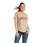 ARIAT WOMENS WORDMARK SHORT SLEEVE TEE OATMEAL
