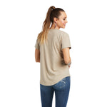 ARIAT WOMENS WORDMARK SHORT SLEEVE TEE OATMEAL