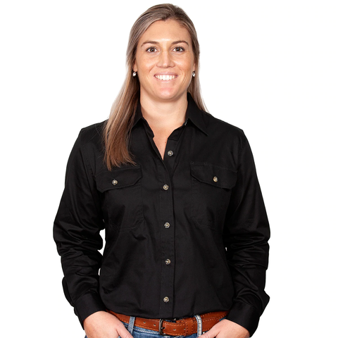 JUST COUNTRY BROOKE SHIRT BLACK