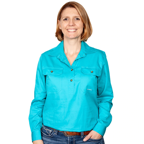 JUST COUNTRY JAHNA SHIRT TURQUOISE