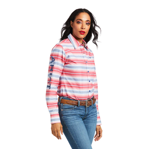 ARIAT WOMENS TEAM KIRBY STRETCH LONG SLEEVE SHIRT - SUNRISE SERAPE PRINT