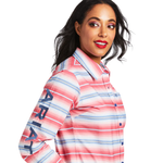 ARIAT WOMENS TEAM KIRBY STRETCH LONG SLEEVE SHIRT - SUNRISE SERAPE PRINT
