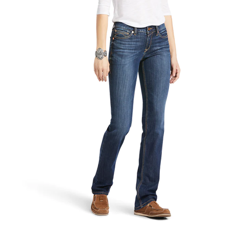 ARIAT WOMENS REAL PERFECT RISE STACKABLE STRAIGHT LEG ANALISE