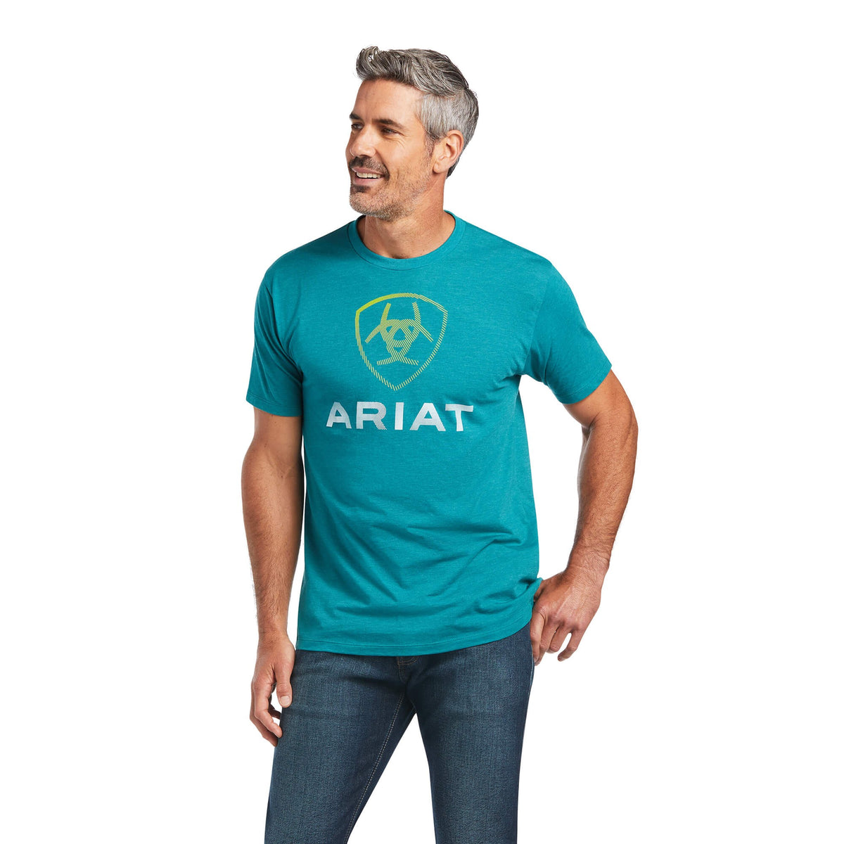 Ariat Mens Blends T Shirt - Dark Teal Heather