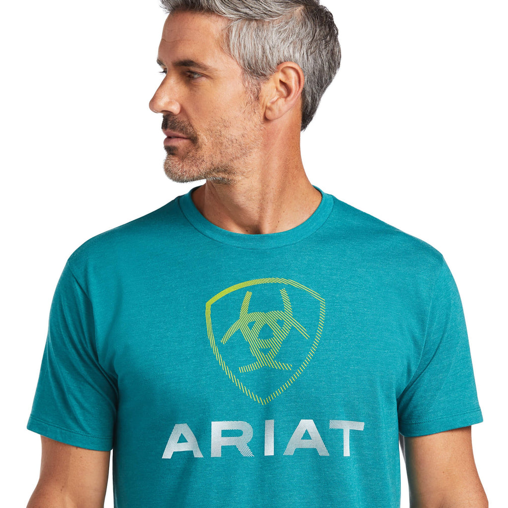 Ariat Mens Blends T Shirt - Dark Teal Heather