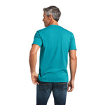 ARIAT MENS BLENDS T SHIRT - DARK TEAL HEATHER