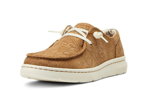 ARIAT HILO WOMENS TAN FLORAL EMBOSSED [SZ:7.5B]