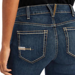 ARIAT REBAR WOMENS PERFECT RISE STRAIGHT LEG WORK FLEX RIVETER JEANS - ATLANTA [SZ:25.0R]