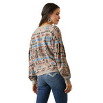 ARIAT RAINBOW VISTA WOMENS SWEATSHIRT - BRAZIL NUT HEATHER