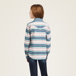 ARIAT GIRLS REAL SNAP LONG SLEEVE SHIRT - DOWNSTREAM SERAPE