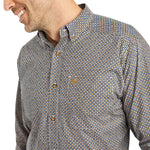 ARIAT GREYSEN MENS CLASSIC LONG SLEEVE SHIRT - ESTATE BLUE