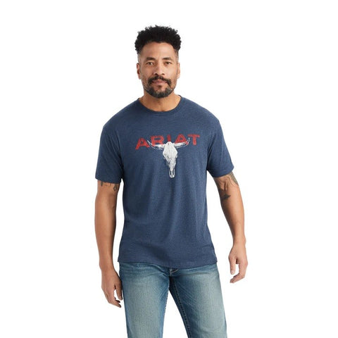 ARIAT STREAK SKULL SHORT SLEEVE MENS TEE