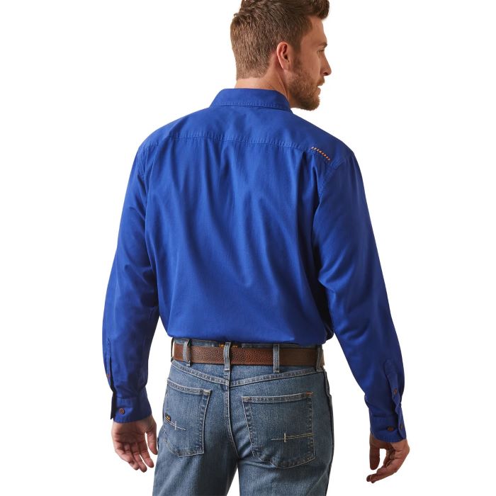 Ariat Rebar Mens Long Sleeve Work Shirt - Cobolt [sz:m]