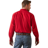 Ariat Rebar Mens Long Sleeve Work Shirt - Red [sz:m]