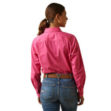 Ariat Rebar Womens Long Sleeve Work Shirt - Pink [sz:m]