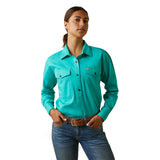 Ariat Rebar Womens Long Sleeve Work Shirt - Turquoise [sz:xs]