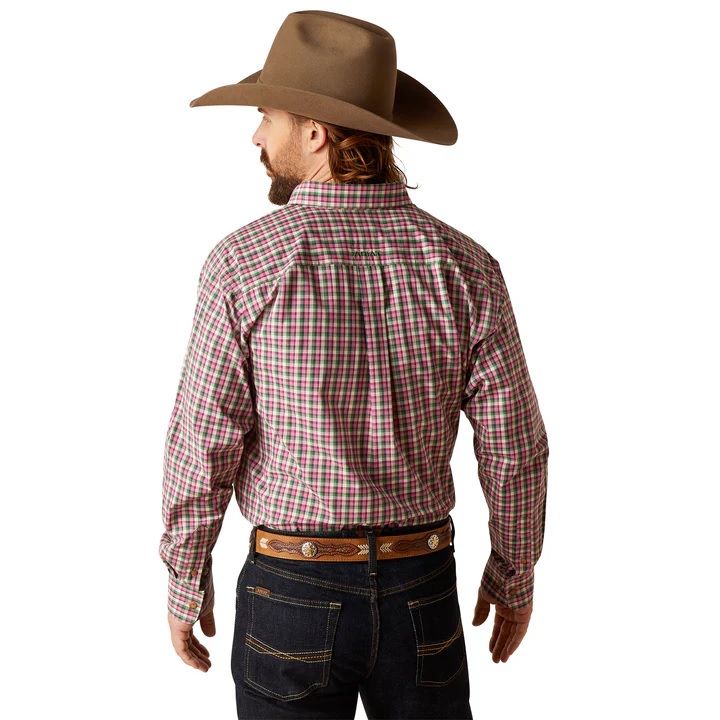 ARIAT ELON MENS PRO SERIES LONG SLEEVE SHIRT - ROSE CULTIVAR [SZ:S]
