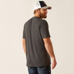 ARIAT LICENSE PLATE COWBOY MENS SS TEE - CHARCOAL HEATHER