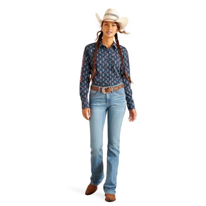 ARIAT TEAM KIRBY STRETCH LONG SLEEVE SHIRT - BACKWOODS IKAT [SZ:XS]