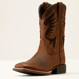 ARIAT COWPUNCHER MENS VENTTEK BOOTS - BROWN OILED ROWDY