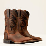 ARIAT COWPUNCHER MENS VENTTEK BOOTS - BROWN OILED ROWDY