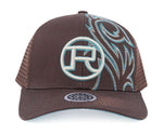 ROPER TRUCKERS CAP - BROWN EMBROIDERY 