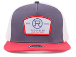 ROPER TRUCKERS CAP - RED/GREY/CREAM 