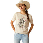 ARIAT THRILLS N SPILLS WOMENS SHORT SLEEVED TEE - OATMEAL HEATHER [SZ:XS]